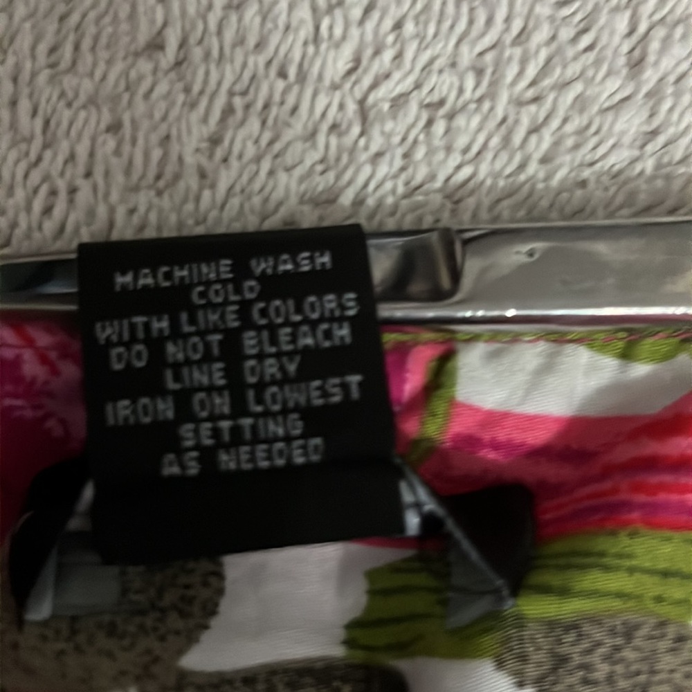 NOTATIONS A Line Side Zipper Multiple Color Roses Size Medium - Picture 9 of 11